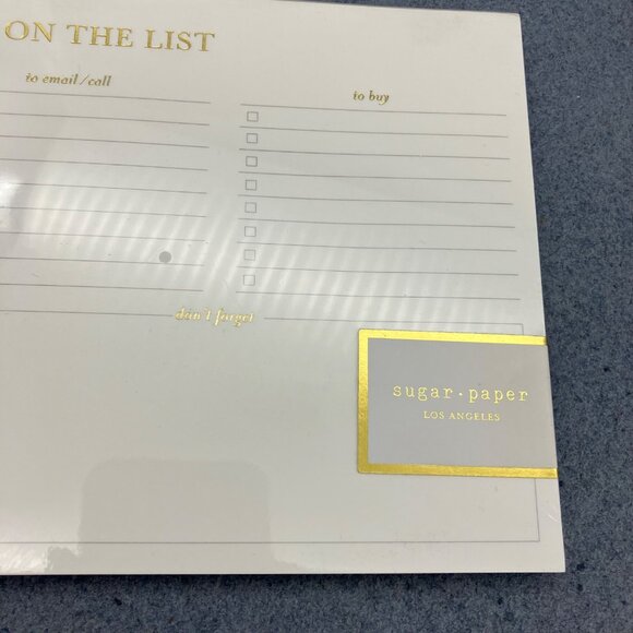 "Its On The List" Gold Foil Weekly Planner Pad 9" X 5.5" Productivity Organizer - Picture 7 of 9